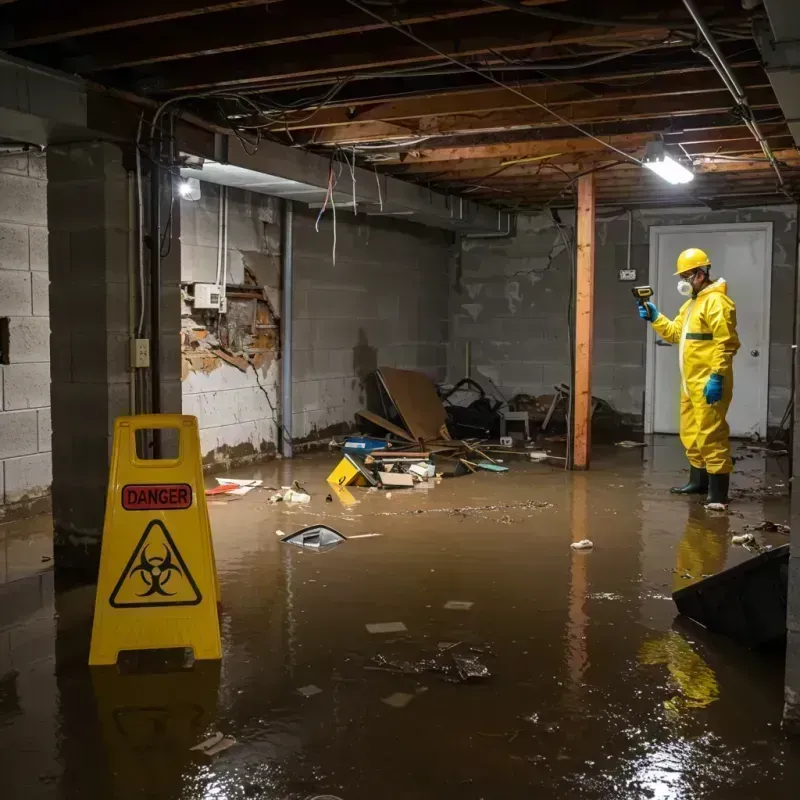 Flooded Basement Electrical Hazard in Hampton County, SC Property