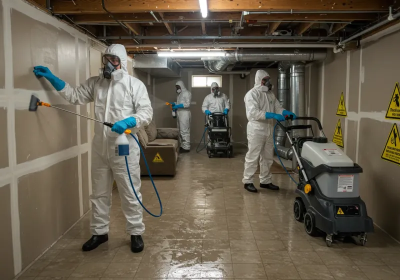 Basement Moisture Removal and Structural Drying process in Hampton County, SC